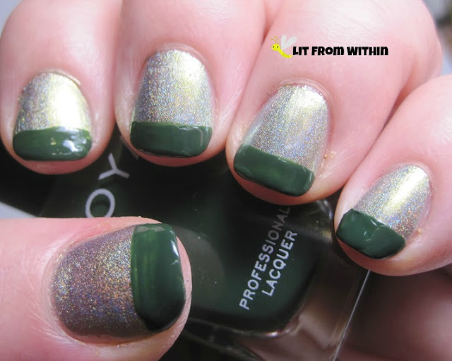 I added a thick French tip with Zoya Hunter