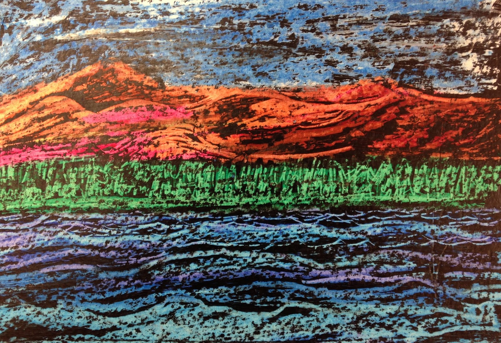 Art Sessions with Mary Deveau Scratch Paintings (Sgraffito)