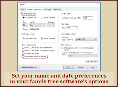 Your family tree software should give you the option to choose how to present your data.