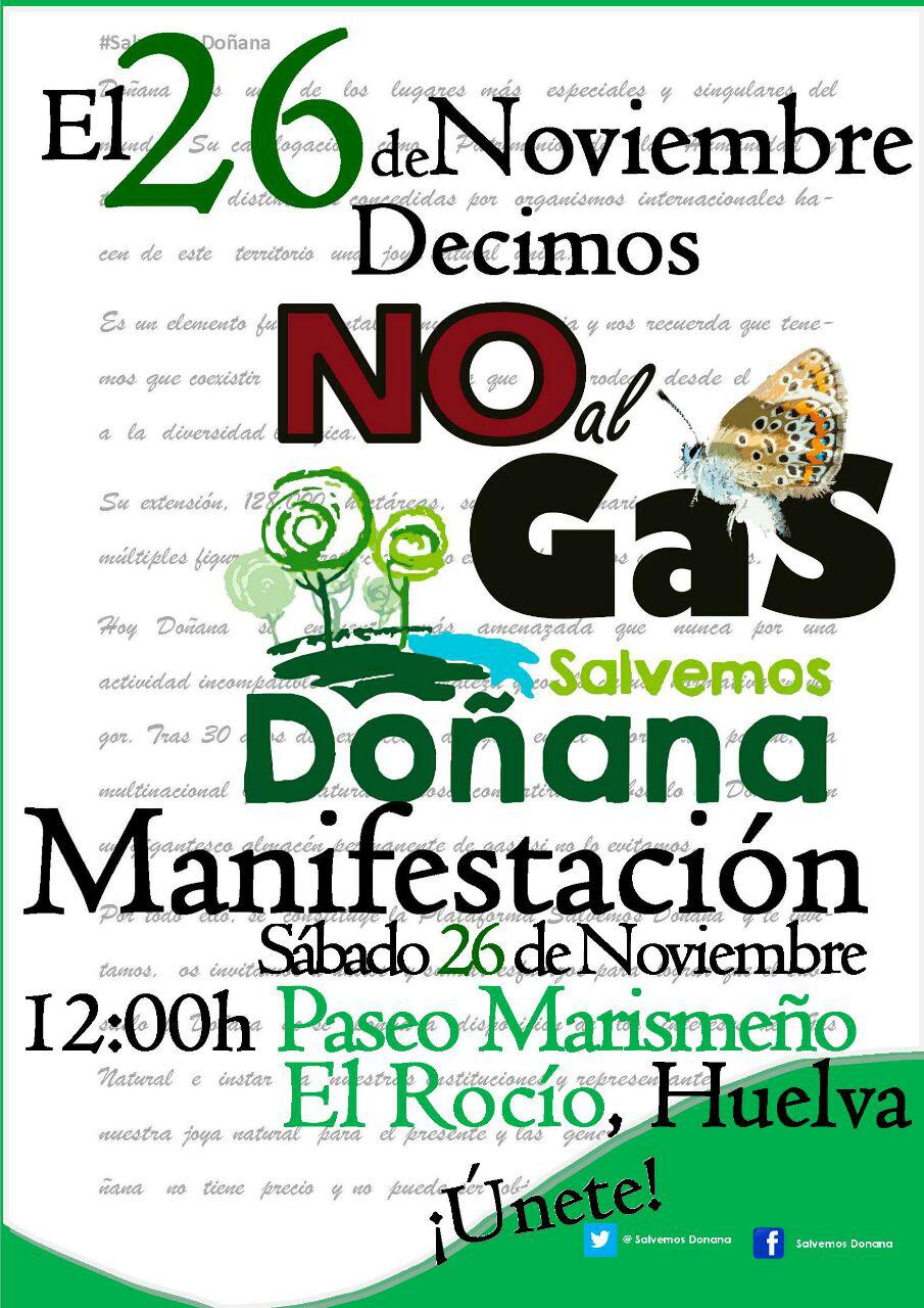 MANIFESTACIÓN 26N. DECIMOS:NO AL GAS,SALVEMOS DOÑANA