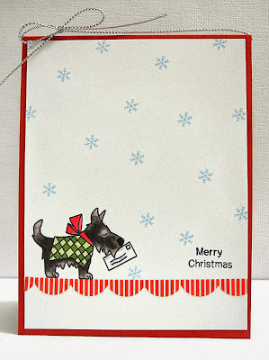 Dog Christmas card by Jennifer Ingle for Newton's Nook Designs