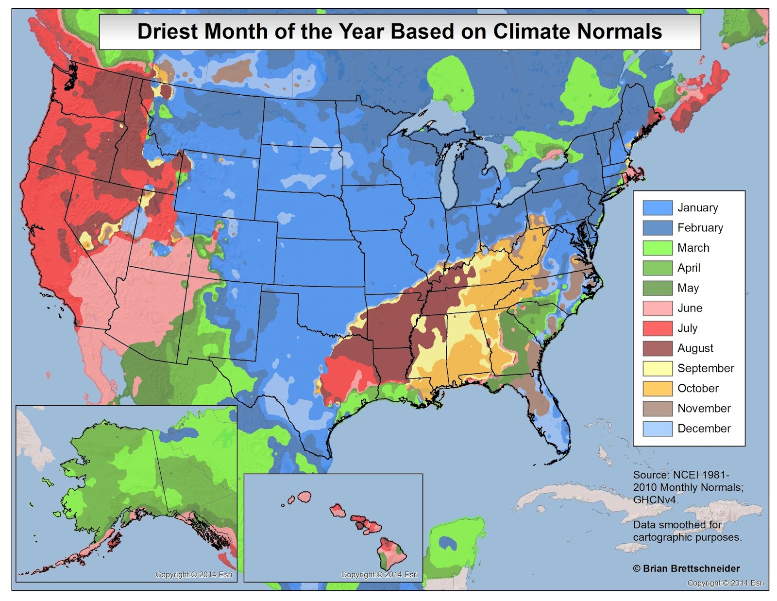 Brian B's Climate Blog Wettest and Driest Months / Seasons