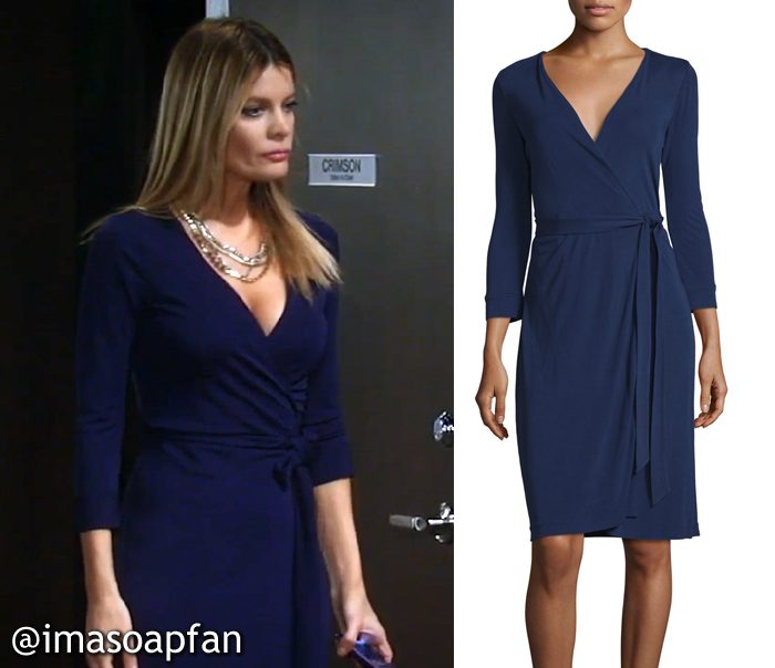 midnight blue wrap dress