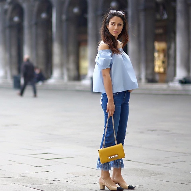 http://lookbook.nu/tamtam Bershka 2016 Spring Long Fray Cropped Jeans