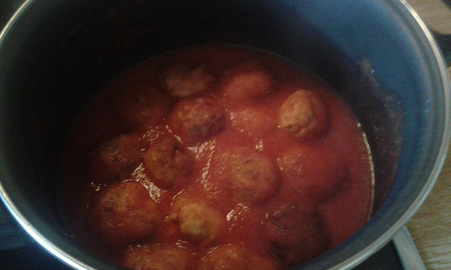 albóndigas de pollo con champiñones
