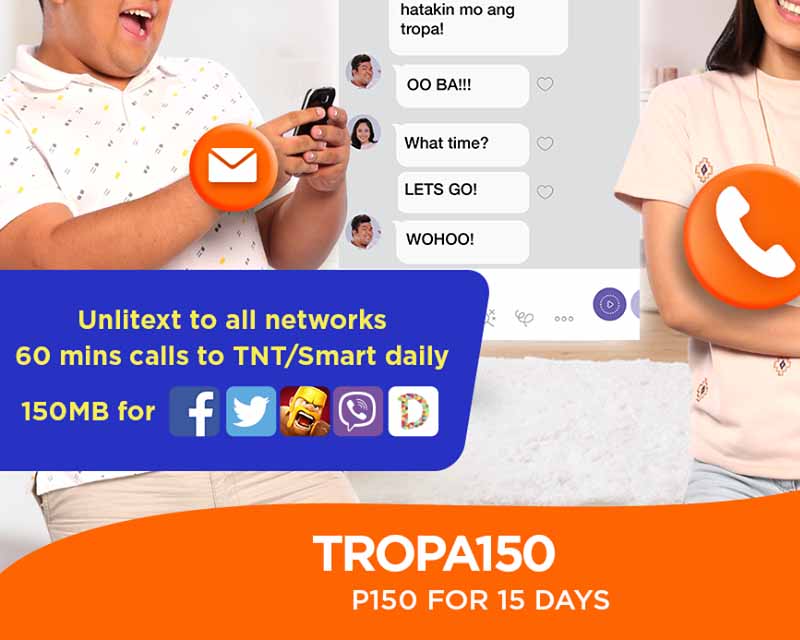 Talk N Text TROPA150 - Unli Text to All + Facebook Daily ...