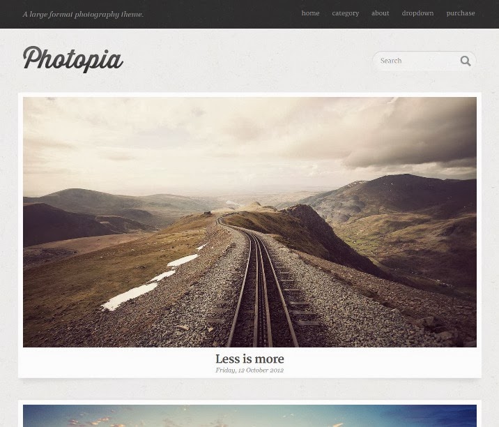 Photopia - Minimalist Photography WordPress Theme