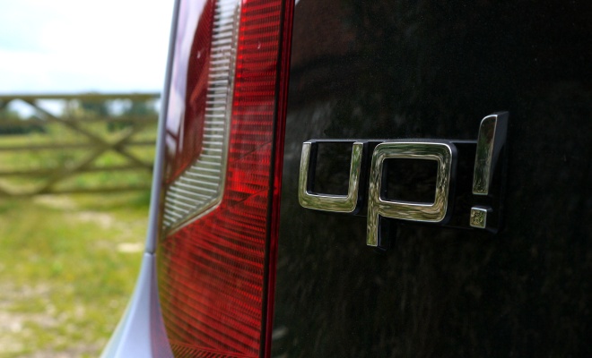 Volkswagen High Up BlueMotion five-door rear badge