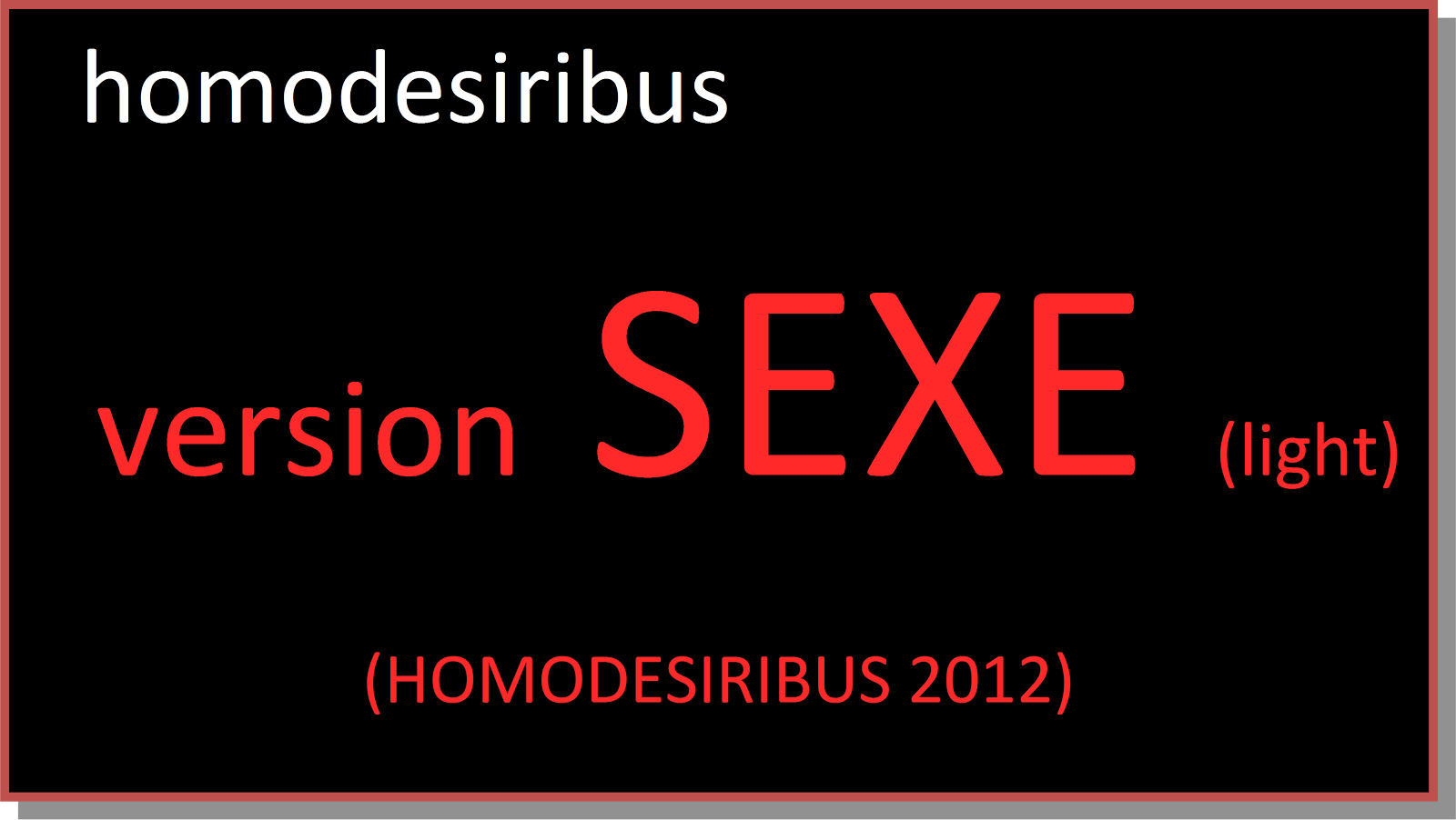 HOMODESIRIBUS 2012