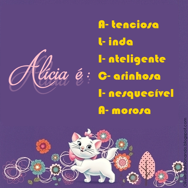 Nome Alícia Nome Alícia