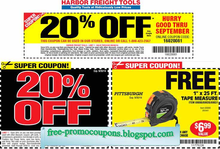 Harbor freight march coupons