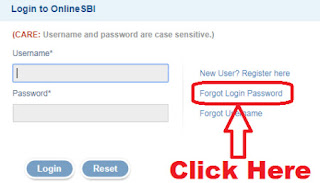 sbi internet banking login password reset