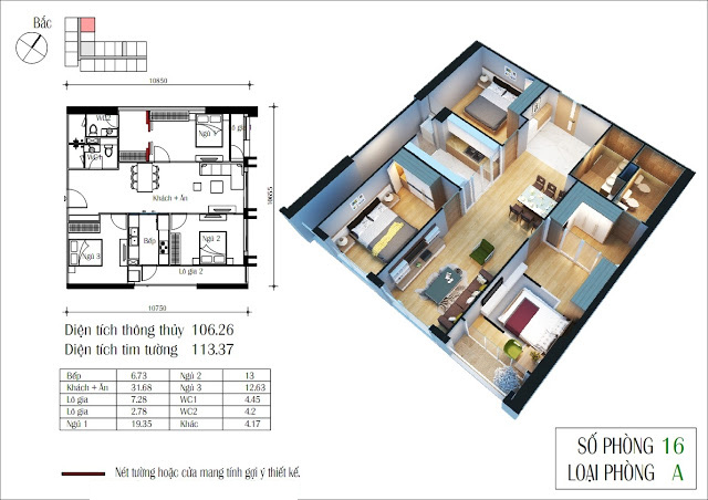 thiet ke can ho A toa Ct3 chung cu eco green city