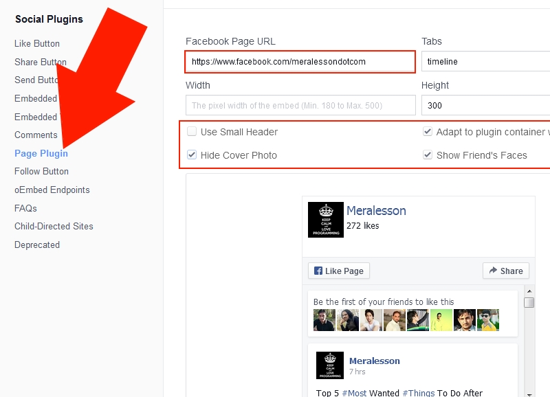 How To Add Facebook Fan Page Plugin In Blogger Blog Meralesson