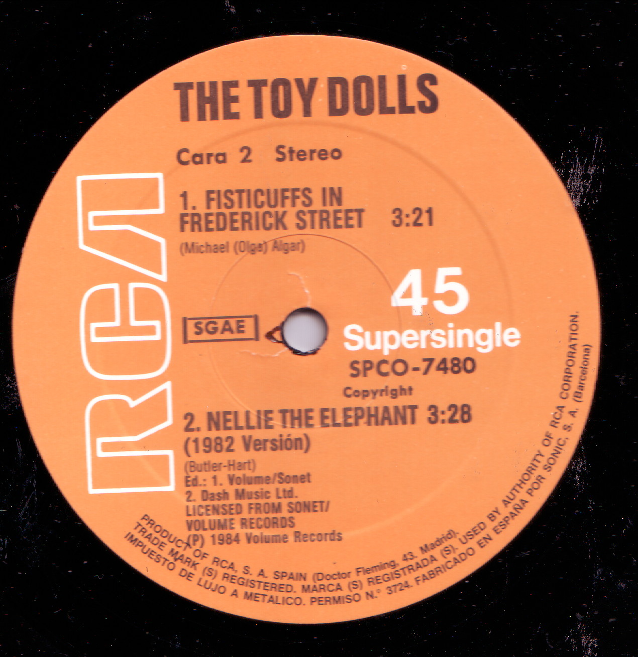 SPANISH BOMBS Toy dolls Nellie the elephant Maxi 1985
