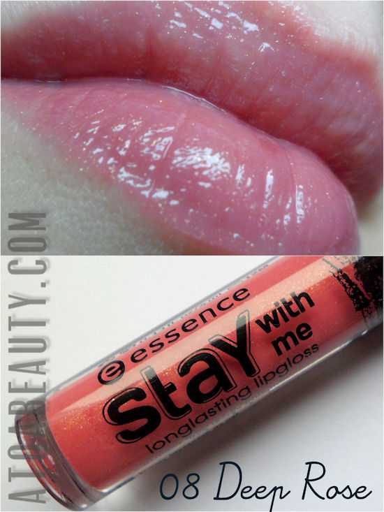 Essence, Stay With Me Longlasting Lipgloss, 08 Deep Rose