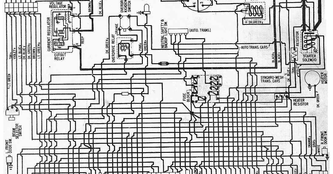 wiring schematic of the 1957 Chevrolet V8 | Loublet Schematic