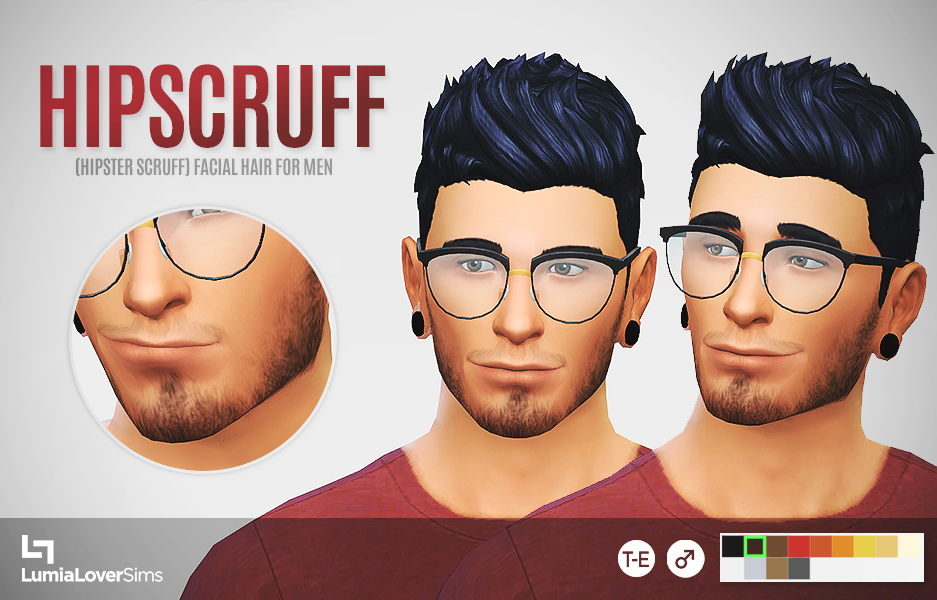 My Sims 4 Blog Hipscruff Facial Hair by LumiaLover Sims