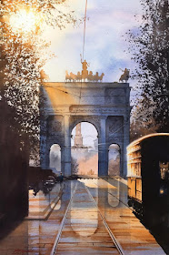 05-Milan-Italy-Igor-Dubovoy-Realistic-Urban-Watercolor-Paintings-www-designstack-co