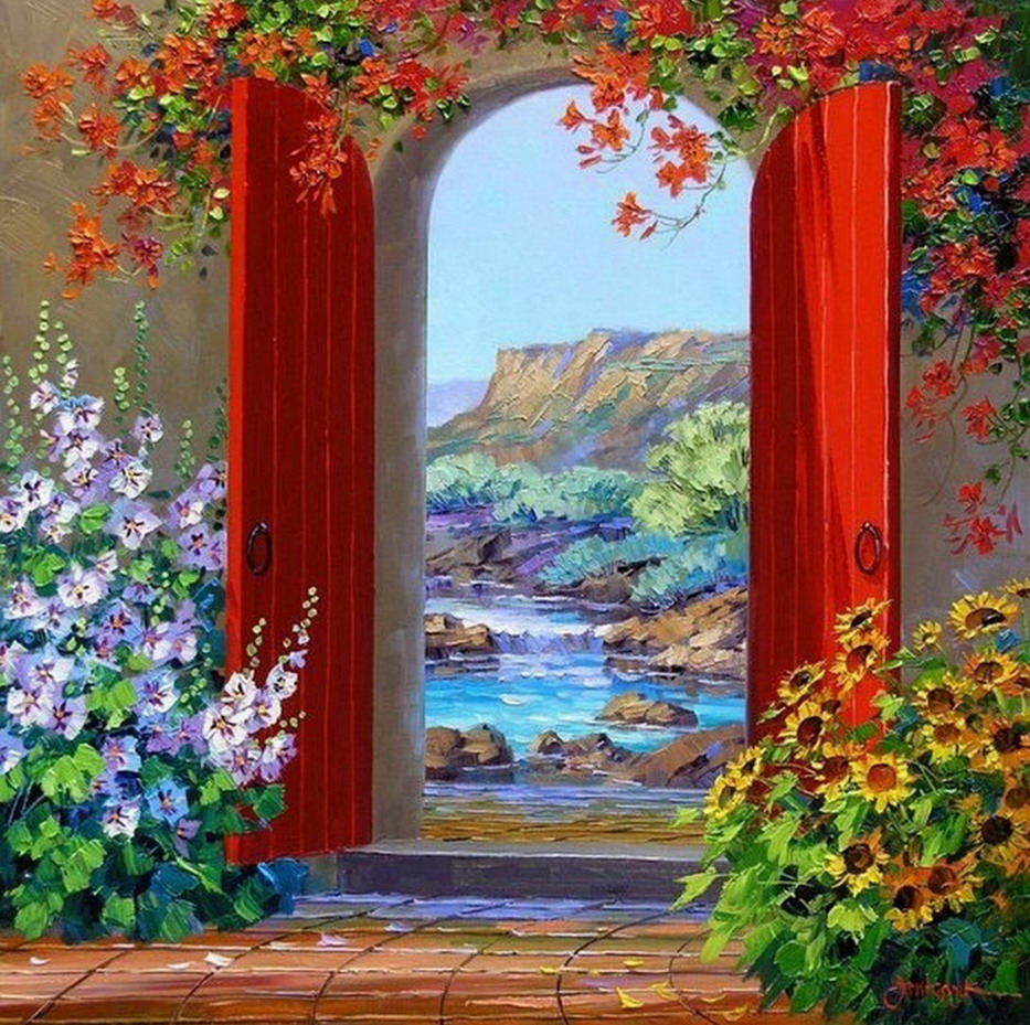 Pintura Moderna y Fotografía Artística : Cuadros De Fachadas, Balcones