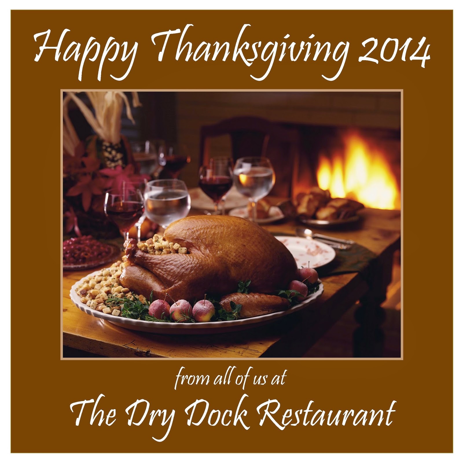 The Dry Dock Restaurant Thanksgiving Week Schedule