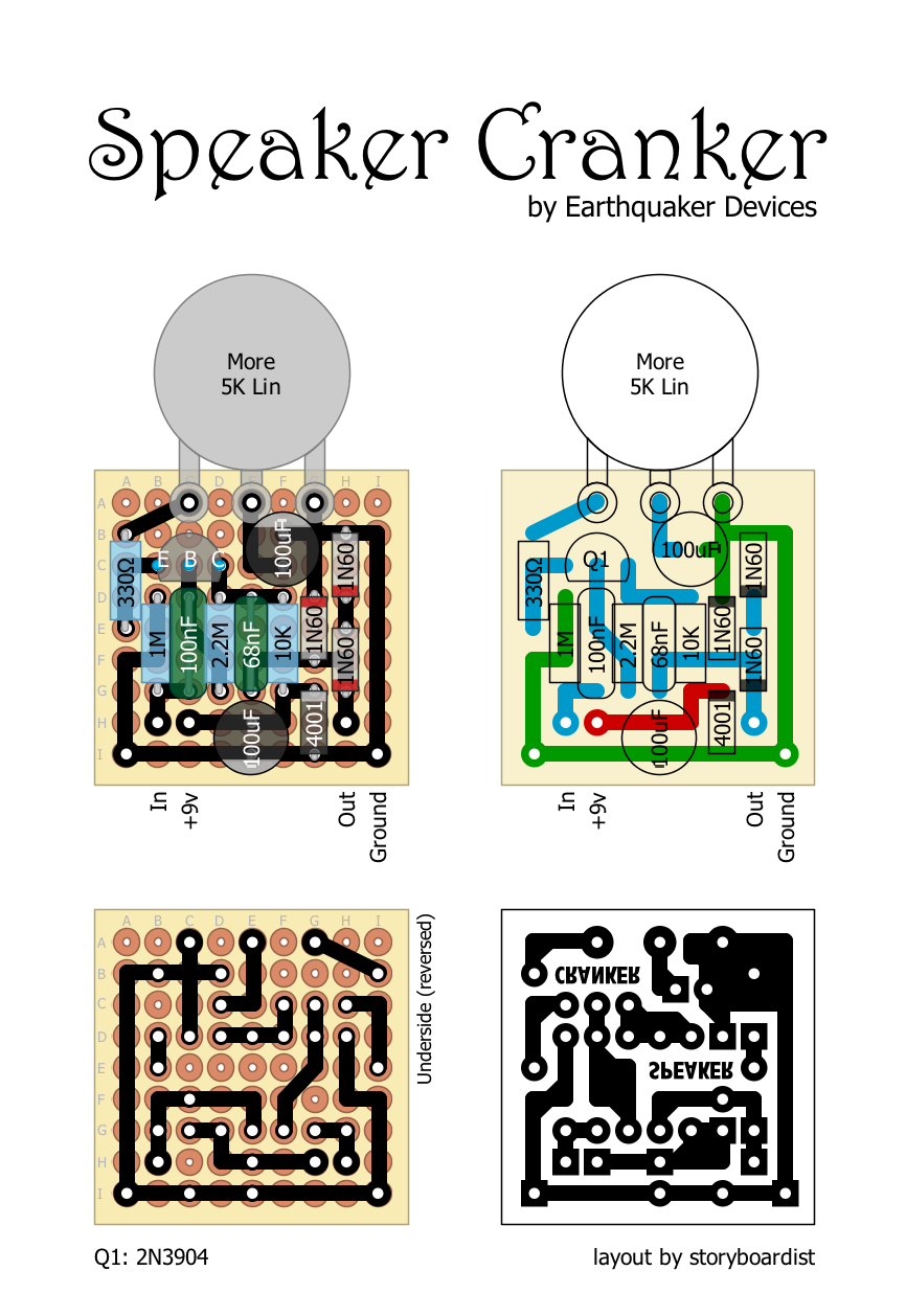 Perf and PCB Effects Layouts: Earthquaker Devices Speaker Cranker