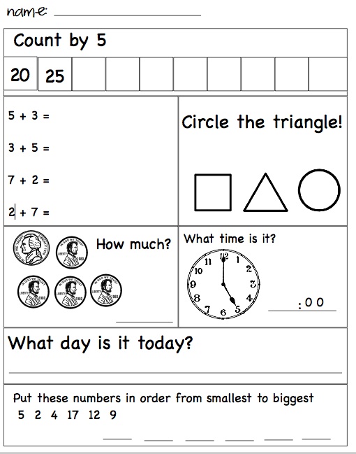 Tales From a K-1 Classroom: Morning Math 3