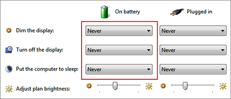 emapty laptop battery charge
