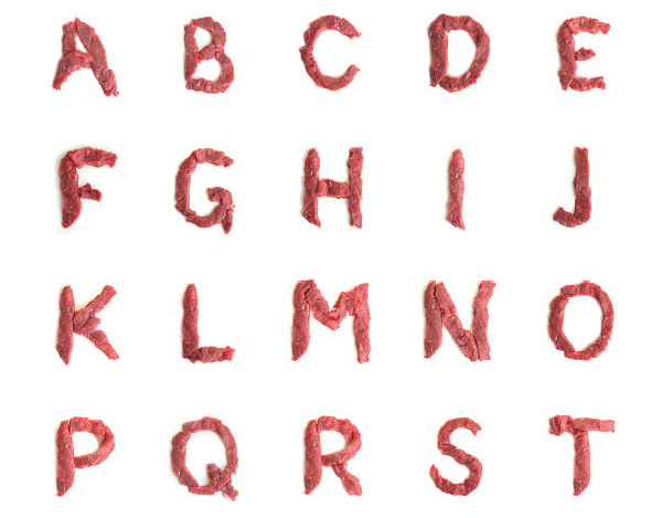 raw meat font