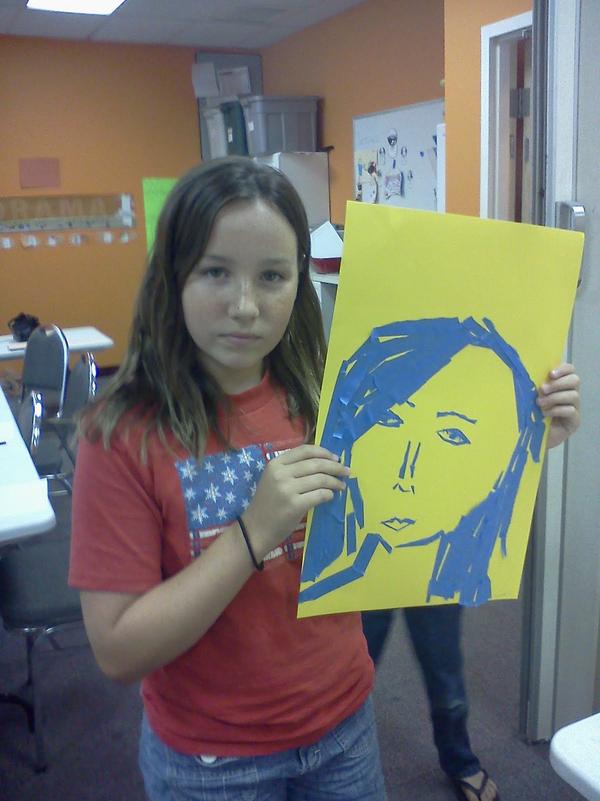 Art to Go Selfportraits in Masking Tape