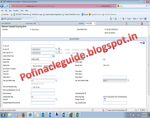 Latest FAQ on Clearing both inward and outward clearing in DOP Finacle