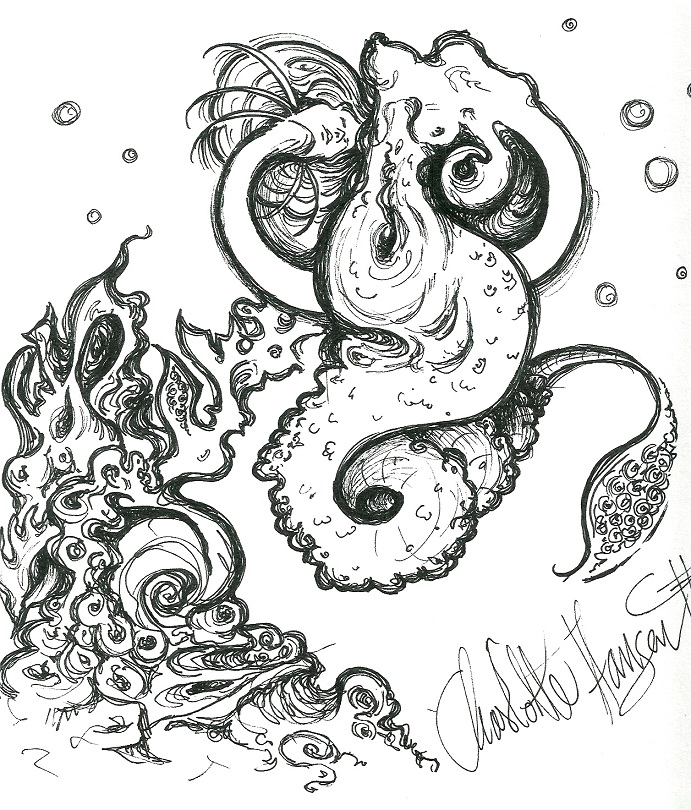 Gallery Chhan: Sort/hvid tusch tegninger