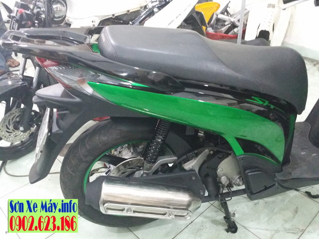 Sơn xe Honda Sh màu xanh Kawasaki Z1000 - SƠN XE MÁY ĐẸP