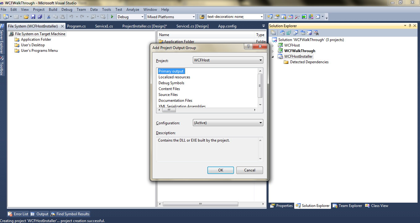 Ram Creatus - Recent Works: Walkthrough: Getting Started with WCF