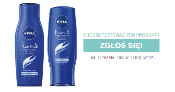 Przetestuj mleczny szampon i mleczną odżywkę NIVEA Hairmilk Konkurs