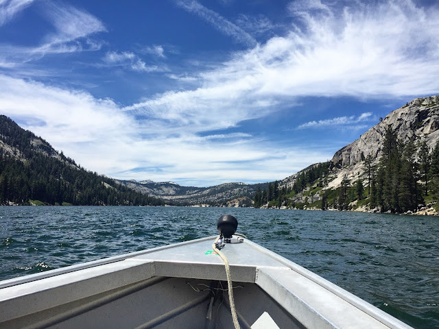 Echo Lakes water taxi view