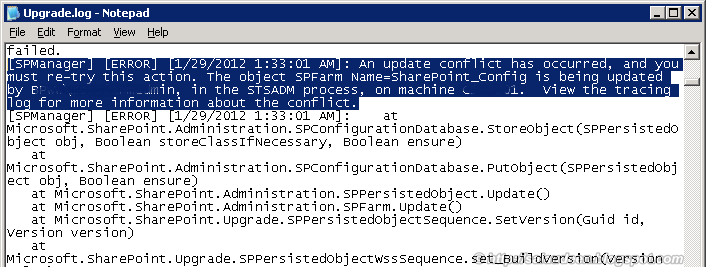 An Update Conflict has occurred, and you must re-try this action An Update Conflict has occurred, and you must re-try this action
