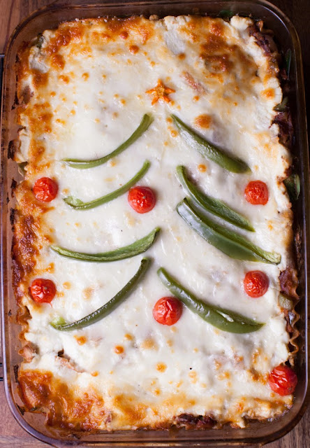 Make ahead vegetarian lasagna for Christmas dinner