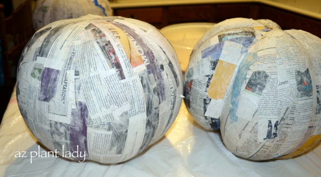 How to Make Your Own Paper Mache Pumpkin Ramblings from a Desert Garden