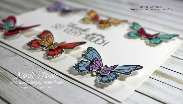 Know a butterfly lover. Then they will love you forever when you give them a card like this made using our Butterfly Gala stamp set and matching punch. See them here - http://bit.ly/ButterflyGalaBundle