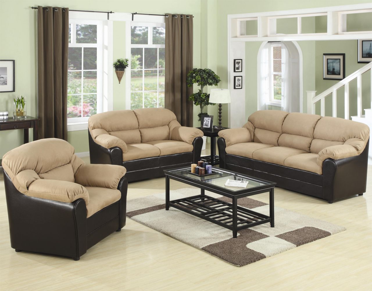 sofa bed warna coklat