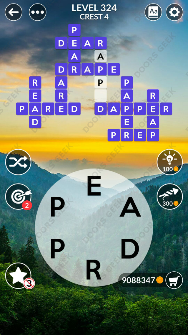 Wordscapes Level 324 Answers Doors Geek