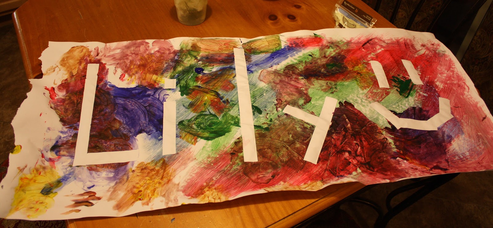 Please Excuse the Mess...... Pollockesque Relief Name Painting