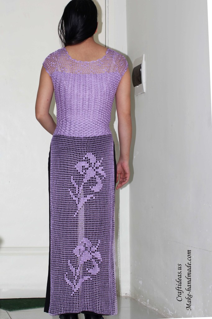 Tina's handicraft : purple crochet Vietnam dress for women