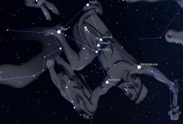 O gigante cego Orion carregando Cedalion em seus ombros. Fonte: A