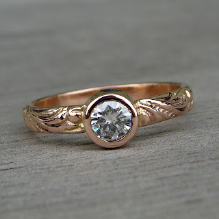 rose gold moissanite