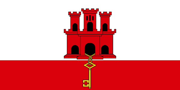 Logo Gambar Bendera Negara Gibraltar PNG JPG ukuran 600 px