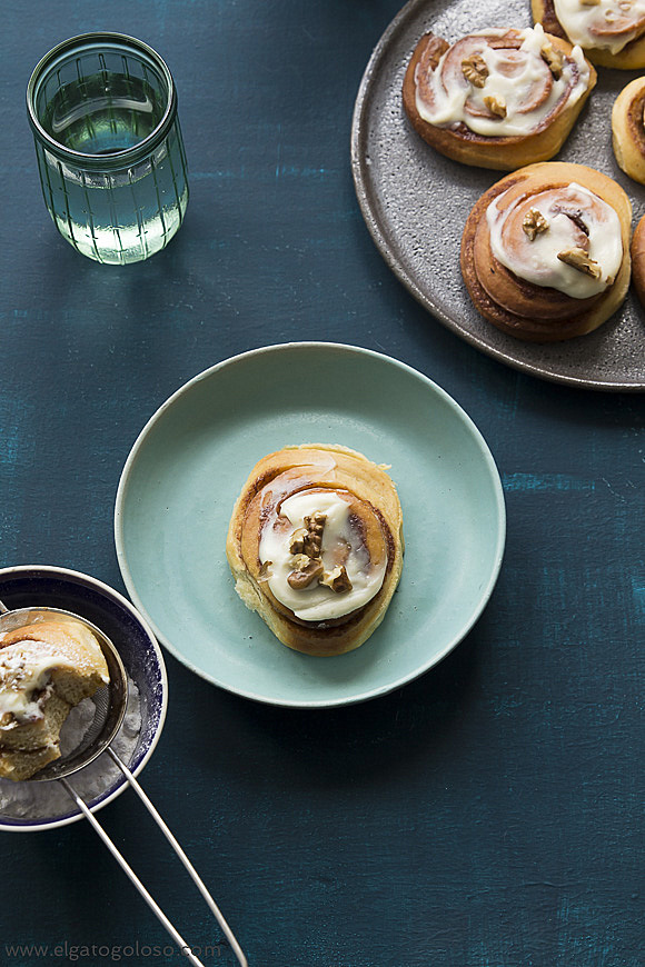 El gato goloso: Cinnamon Rolls caseros, listos para el desayuno