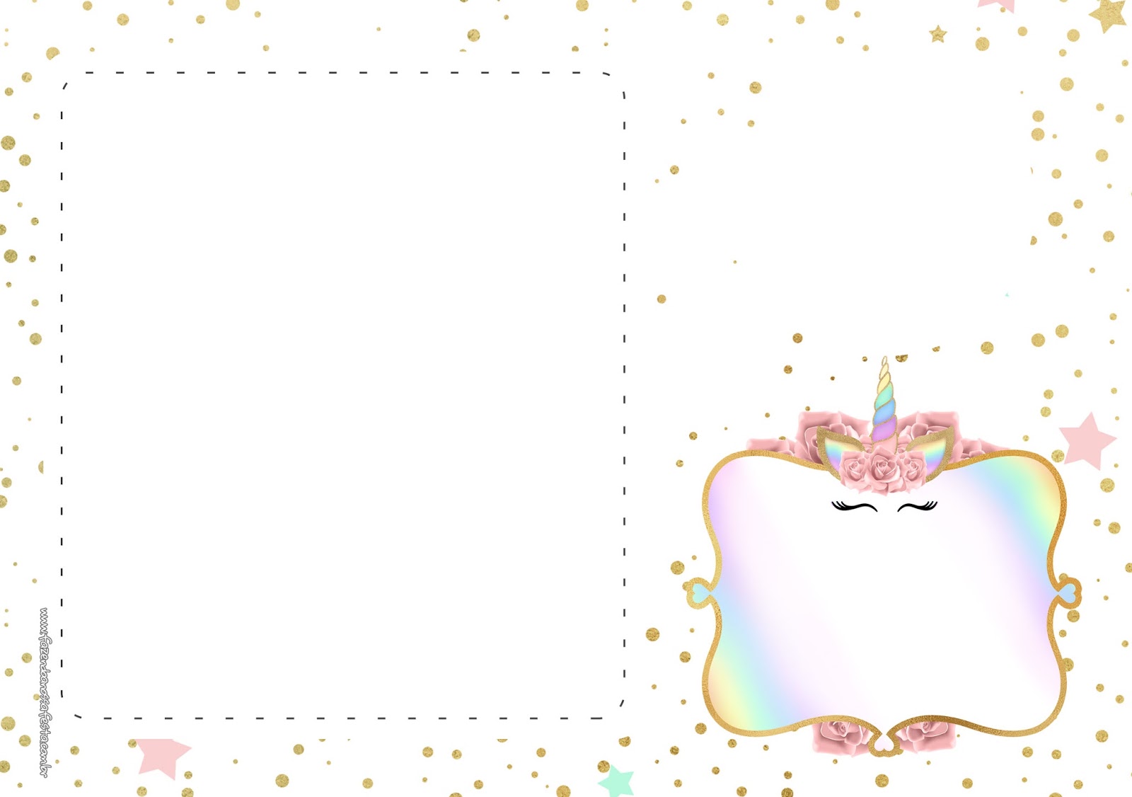 Unicornio y Arco Iris Invitaciones para Imprimir Gratis. Ideas y material gratis para fiestas