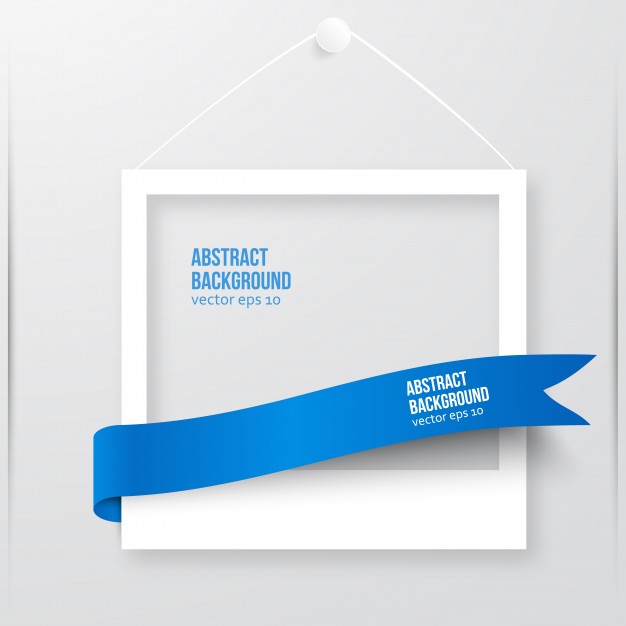 Vector photo frame banner. Free Vector